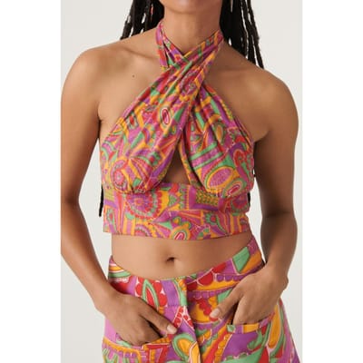 BA&SH Top Doll Fuschia Maat: M | Mouwloze Tops Outlet | Dames | Groen