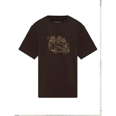 T-shirt met opdruk op de voorkant van katoen KnowledgeCotton Apparel