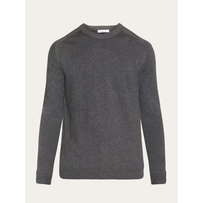 KnowledgeCotton Apparel Pullover Wol Antraciet - Maat M - Heren - Pullovers