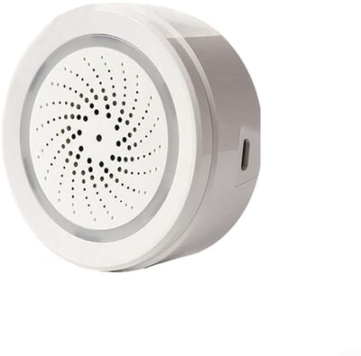 Dailygoody - WiFi-sirene Alarm - Slimme Alarm Sirene - 100dB Geluid - Temperatuur en Vochtigheid Sensor - Push Meldingen - Veiligheid Thuis - Compact ...