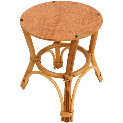 Tabouret en Bois Support de Plantes Multifonctionnel Style Nordique Rond Supports de Plantes Présentoir pour Intérieur
