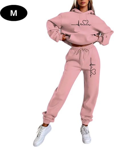 Livano Joggingpak Dames - Huispak - Volwassenen - Trainingspak - Comfortabel - Jogging Pak - Joggingsbroek - Roze - XXL