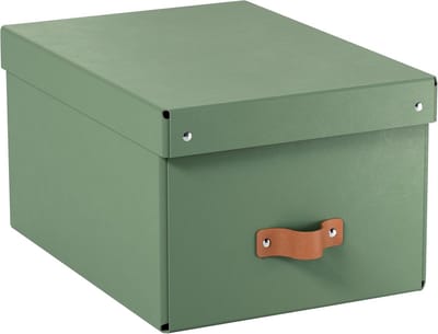 Famanu – Duurzame Opbergdozen - Compatibel met Kubuskasten & Wandplanken - Stapelbare Organiser van 17L - voor Thuis & op Kantoor (27 x 37 x 20cm - Groen)