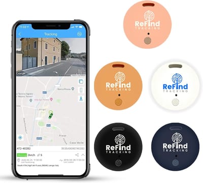 ReFind R2 Slimme Tracker voor Android en iPhone. Mini GPS Tag Bluetooth 5.0 Sleutelzoeker. Samsung Air Tracker alternatief voor sleutels, huisdieren, portemonnees en bagage (Roze)