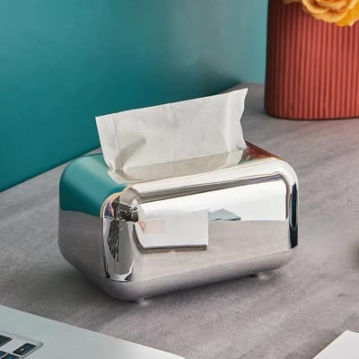 Luxe Gegalvaniseerde Tissuebox Woonkamer Tafelblad Unieke Tissue Opberging Europees Retro Babydoekjes Papierdoos