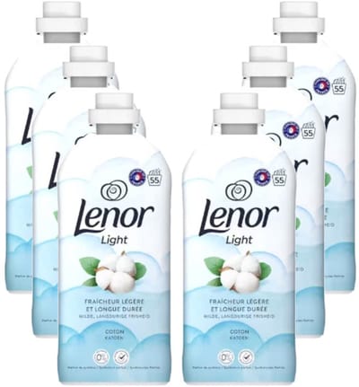 Lenor Wasverzachter Light Katoen - Multipack - 330 (6x55) Wasbeurten - 6.930l (6x1155ml)