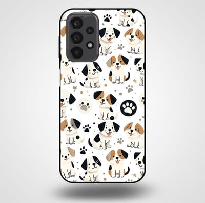 Smartphonica Telefoonhoesje voor Samsung Galaxy A23 met honden opdruk - TPU backcover case honden design geschikt voor Samsung Galaxy A23
