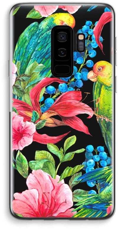 Case Company® - Hoesje geschikt voor Samsung Galaxy S9 Plus hoesje - Papegaaien - Soft Cover Telefoonhoesje - Bescherming aan alle Kanten en Schermrand