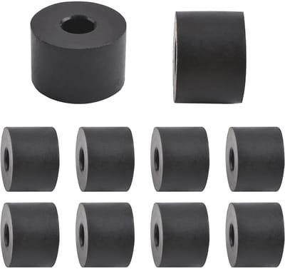 Dailygoods - Multifunctionele Rubberen Afstandhouder - Trillingsdemping - 1,9 cm Dikte - Zwart - Rubberen Huls - Ideaal voor Meubilair en Apparaten