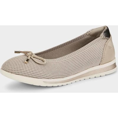 Ballerina's met sierstrikje - beige - Gr. 37 van Goldner Fashion