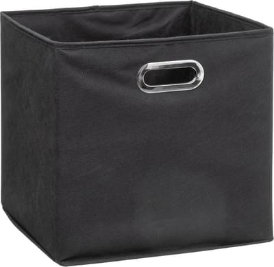 5Five Opbergmand / kastmand - donkergrijs - linnen - 29 liter - 31 x 31 x 31 cm - Opbergbox - Vakkenkast manden