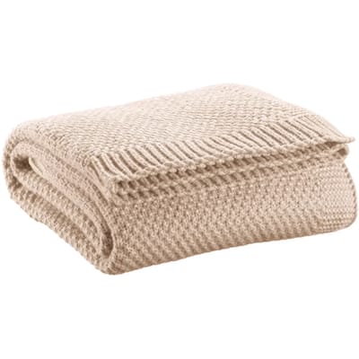 Gebreide gerecycleerde plaid Danilo - Vivaraise (130 x 160 cm)