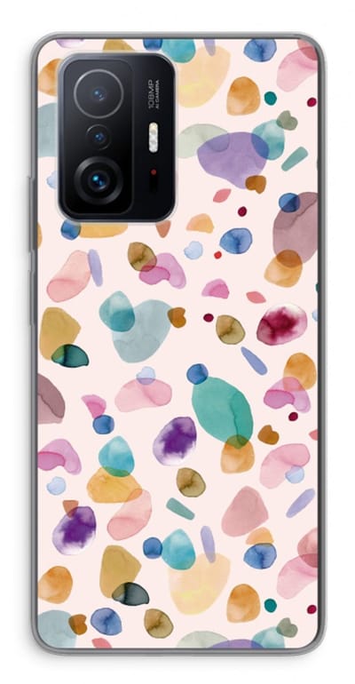 Case Company® - Hoesje geschikt voor Xiaomi 11T Pro hoesje - Terrazzo Memphis - Soft Cover Telefoonhoesje - Bescherming aan alle Kanten en Schermrand