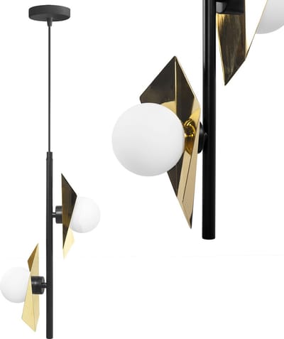 Toolight App1410-Cp Hanglamp Zwart 22X22X41,5Cm