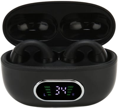 OmGoods - Dailygoody - Stereo Clip-on Oordopjes - Vertaling - Oplaadetui met 300 MAh Batterij - Ondersteunt Muziek en Praten - Zwart - 144 Talen Vertaling - Voo...