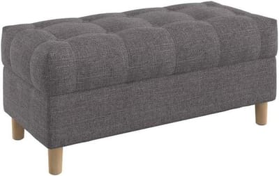 Opbergbank - Voetenbank - Woonkamer Inrichten - Knoppen Getuft - 100 cm - Natuursteen Bruin