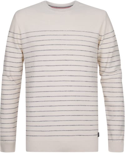 Petrol Industries - Heren Sweater met ronde hals Chiltepin - Wit - Maat XXXL