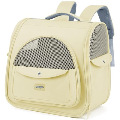 Sac de transport respirant portable grande capacité couleur bonbon style japonais et coréen Sac pour chat Sac pour chien Sac à dos pour chat 40*25*36cm