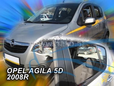 Zijwindschermen donker tbv Suzuki Splash & Opel Agila (type B) - 5-deurs - bouwjaar 2008 - 2014 set tbv 4 deuren, tbv voor & achterramen L+R pasvorm