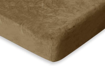 Fitted sheet Flannel Fleece 35cm Corner height - gold 160x200cm - ShopVlot