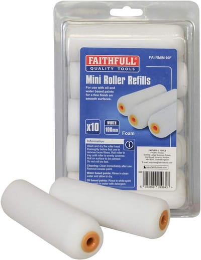 Mini Rollers Vulling Schuim 10 Stuks - Voor Glansverf op Gladde Oppervlakken