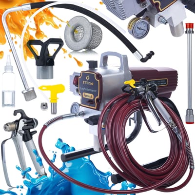 Zenthril Airless Verfspuit Force A - Krachtige Motor 1500W - 20MPa, 1,8L/min, Spuitmond 0,019""