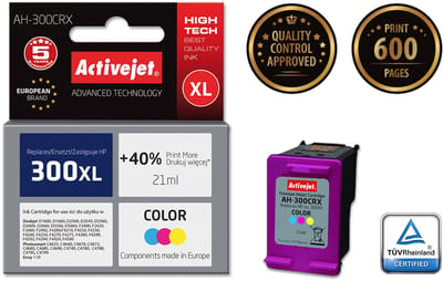 Originele inkt cartridge Activejet AH-300CRX Cyaan/Magenta/Geel