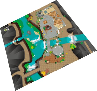 BrickDoo's BrickMaps 32333004 Elven Town - Wegplaat speelmat geschikt voor LEGO Lord of the Rings - Formaat gelijk aan 3x3 bouwplaat