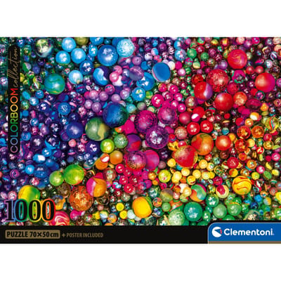 Clementoni - Puzzel - 1000 Stukjes - Kleurrijke Knikkers - Geschikt Voor Kinderen Vanaf 14 Jaar