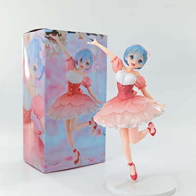 23CM Anime Figuur Re:Life In A Different World From Zero Rem Kersenhout Staand Model Speelgoed PVC Collectie Bureaublad Decoraties With box gray