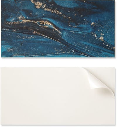 Zelfklevend vinylpaneel - Kantoorwanddecoratie 100x50 cm Abstract patroon met golven
