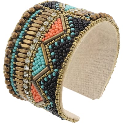 Behave – Armband – Multicolor – Vintage goudkleurig – Bohemian – Breed