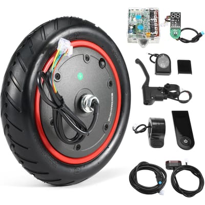 Roue motrice de moteur de roue de moteur de Scooter électrique de 350 W avec l'instrument de contrôleur de carte mère noir