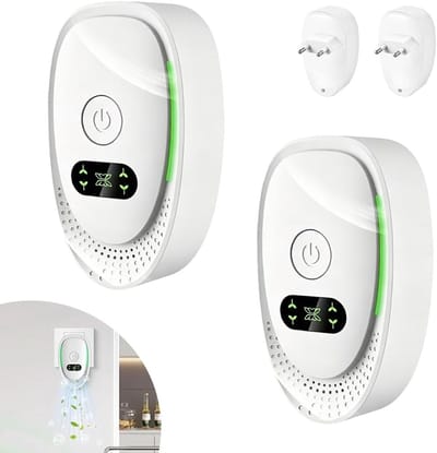 Luchtreiniger voor thuis en slaapkamer, 2 stuks plug-in luchtreiniger, negatieve ionen luchtreiniger, plug & play, stil en filterloos voor kantoor, kamer, badkamer, rook, huisdieren, geuren
