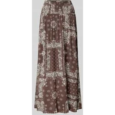 Uitlopende maxi-rok van pure viscose model 'SAKI AMBEL'