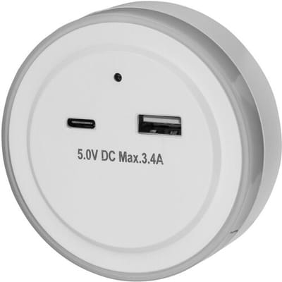 LIVARNO LED-nachtlampje (Helderheidssensor en USB-poort)