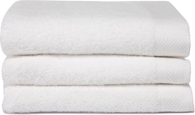 Seahorse Pure Badhanddoek - Set van 3 - Katoen - Superzacht - Badstof - 60x110 cm - Wit