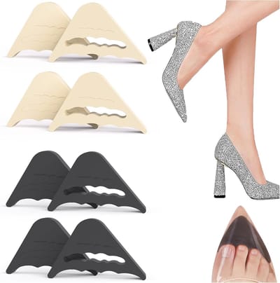 Daity Herbruikbare teenkussentjes - verstelbare teenpluggen voor hoge hakken - platte schoenen en sneakers voor heren en dames (4paar)