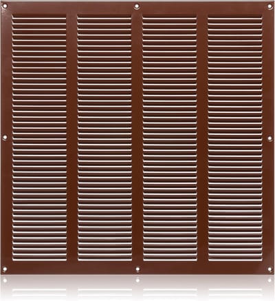 Famanu – 400x400mm Bruin Stalen Ventilatierooster met Muggengaas, ideaal voor ventilatie in woningen en commerciële ruimtes