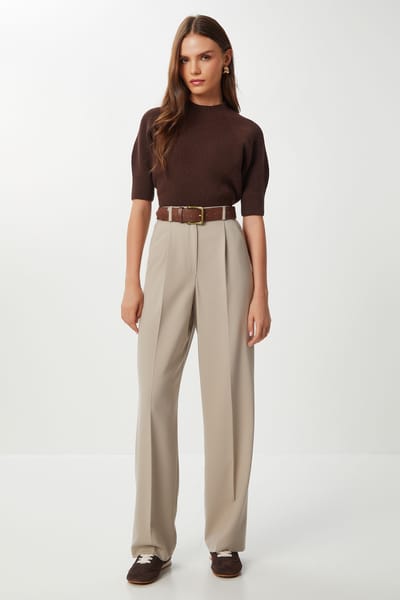 Gestrikte Rechte Pantalon