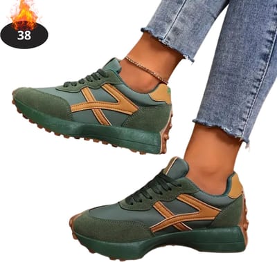 Livano Schoenen Dames - Sneakers - Comfortabel - Sportief - Casual - Volwassen - Groen - Maat 38