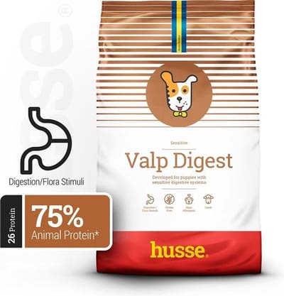 Husse Valp Lam en Rijst - Puppyvoer Droogvoer, Puppy Voer, Hondenvoer Droog, Hondenbrokken Junior - 3 x 7 kg