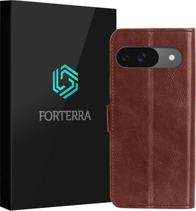 Hoesje Geschikt voor Google Pixel 10 - Luxe Bookcase - Walletcase Hoes - Portemonnee - Cover - Bruin