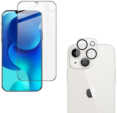Screenprotector en Camera Glas Lens Protector voor iPhone 12 Mini - 2-in-1 Set 9H Gehard Beschermglas - Extra Gehard HD Transparant en Krasbestendig - Full Cover Tempered Glass Screen Cover