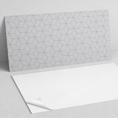 Coloray Wandpanelen Zelfklevend - Hexagonaal bladpatroon PVC Wandpaneel - 100 cm x 50 cm - Grijs Wandbekleding Zelfklevend - 1 stuk - Mozaïeken Wandpanelen Zelfklevend - Wandpanelen Keuken - Wandpaneel Badkamer