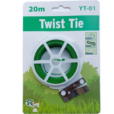 Plantenbinddraad Plastic IJzer Tuinieren Binddraad Groen Binddraad voor DIY Bloem Fixatie Plantensteun 20m/65.6ft