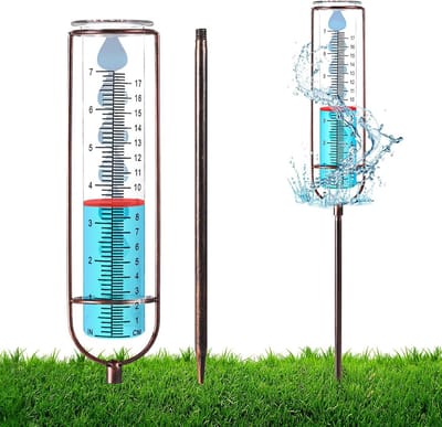 Regenmeter 17 cm Grote Capaciteit voor Buiten, Gemakkelijk Af Te Lezen en Verwijderbaar voor Tuin en Gazon