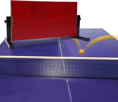 Tafeltennis Rebound Board - Zelf Oefenen - Sport Training - 360° Kantelinstelling - 66x33cm - Rood Wit Zwart