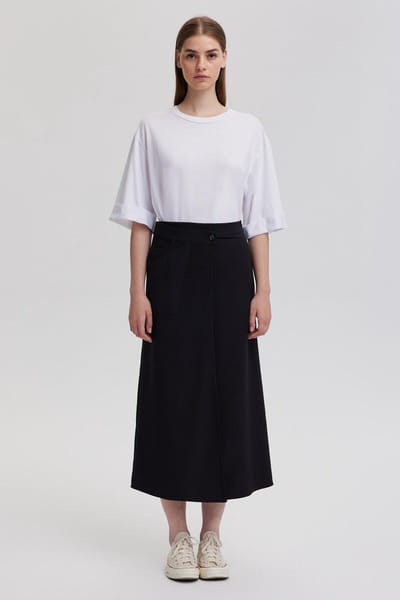 Touché Privé - Double-breasted crêpe rok - Zwart - Dames