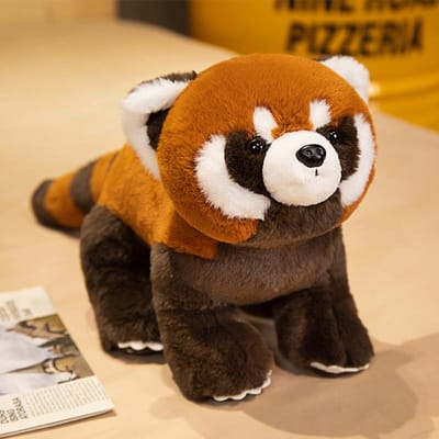 Levensechte Rode Panda Knuffels Raccoon Pluche Speelgoed Schattige Panda Pluche Speeltje Cadeau Voor Kinderen Vriendin Verjaardag Jongen Kerstcadeau about 40-45cm orange